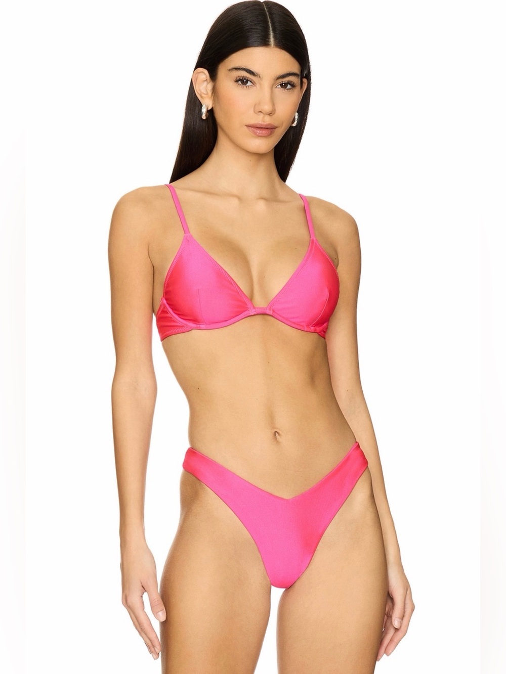 Kulani Kinis Pink Triangle Cheeky Bikini Set - Women Swim